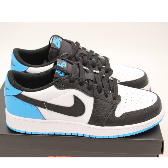 Air Jordan 1 Retro Low OG Black Dark Powder Blue (GS) Size 7Y Style CZ0858-104 5 - Picture 4 of 10